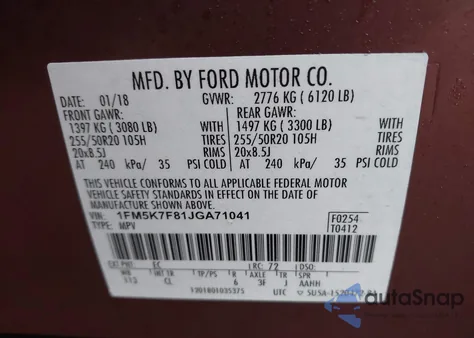 2018 Ford Explorer Limited z USA, uszkodzony, nr VIN 1FM5K7F81JGA71041